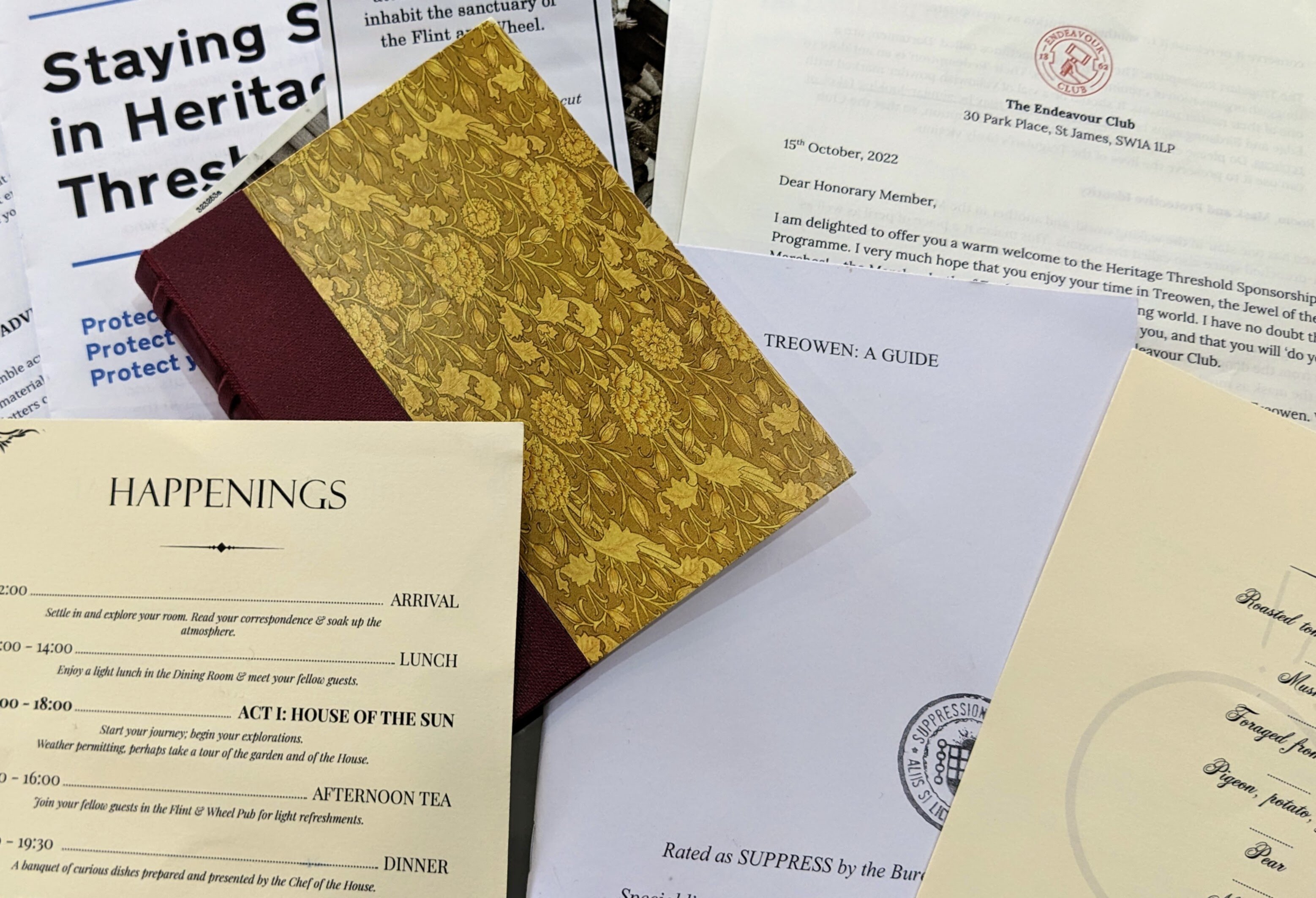 A selection of materials from the game